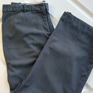 Worthington Modern Fit Pinstripe Slacks size 16 black straight leg real pockets